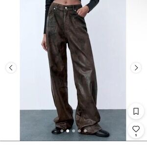 Zara Dark Brown Flare Jeans